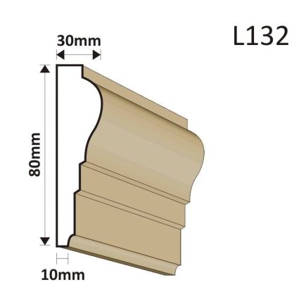LISTWA ELEWACYJNA L132 30X120MM