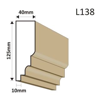 LISTWA ELEWACYJNA L138 40X125MM