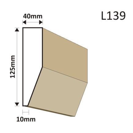 LISTWA ELEWACYJNA L139 40X160MM