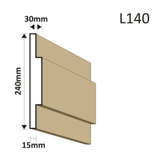 LISTWA ELEWACYJNA L140 30X240MM