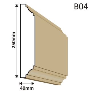 BONIA NAROŻNA B04F25 40X250X250MM