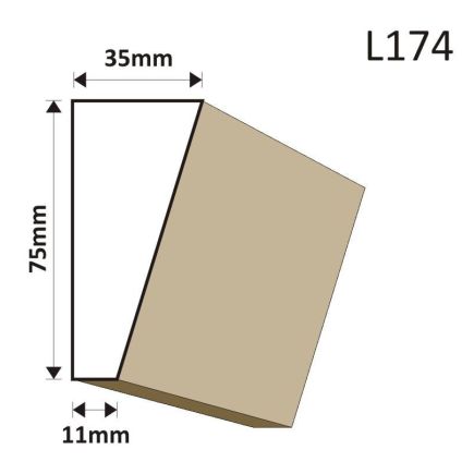 LISTWA ELEWACYJNA L174 35X75MM