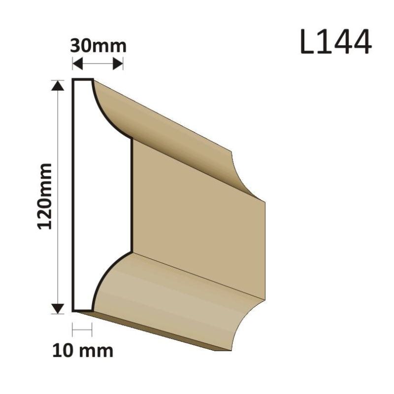 LISTWA ELEWACYJNA L144 30X120MM - Listwy elewacyjne - 33,21 zł