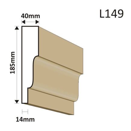 LISTWA ELEWACYJNA L149 40X185MM