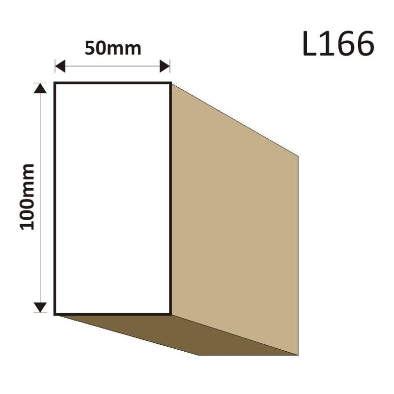 LISTWA ELEWACYJNA L166 50X100MM - Listwy elewacyjne - 34,44 zł