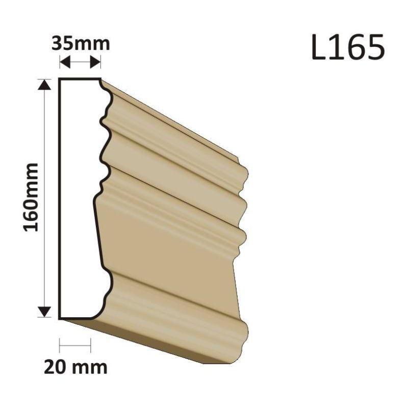 LISTWA ELEWACYJNA L165 35X165MM - Listwy elewacyjne - 35,67 zł