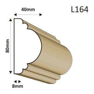 LISTWA ELEWACYJNA L164 40X80MM