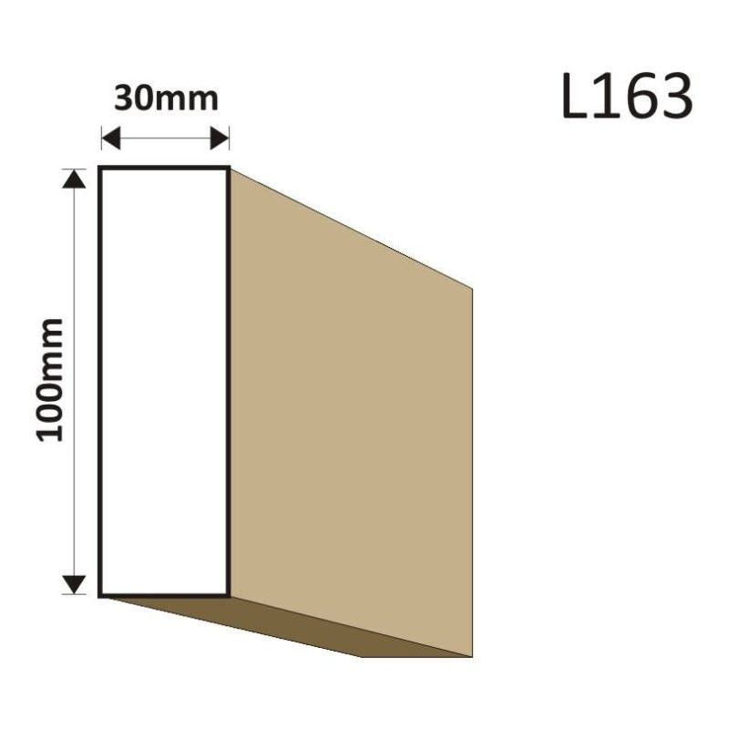 LISTWA ELEWACYJNA L163 30X100MM - Listwy elewacyjne - 33,21 zł