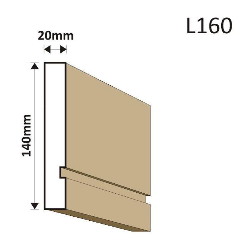 LISTWA ELEWACYJNA L160 20X140MM - Listwy elewacyjne - 34,44 zł
