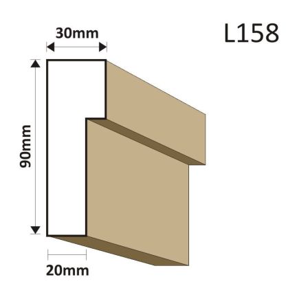 LISTWA ELEWACYJNA L158 30X90MM