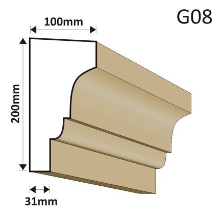 GZYMS ELEWACYJNY G08 100X200MM