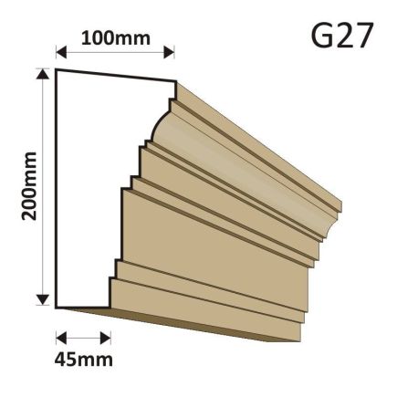 GZYMS ELEWACYJNY G27 100X200MM