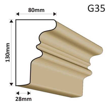 GZYMS ELEWACYJNY G35 80X130MM