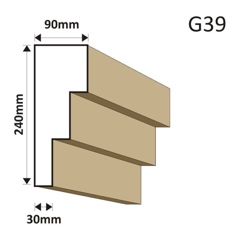 GZYMS ELEWACYJNY G39 90X240MM - Gzymsy elewacyjne - 135,30 zł