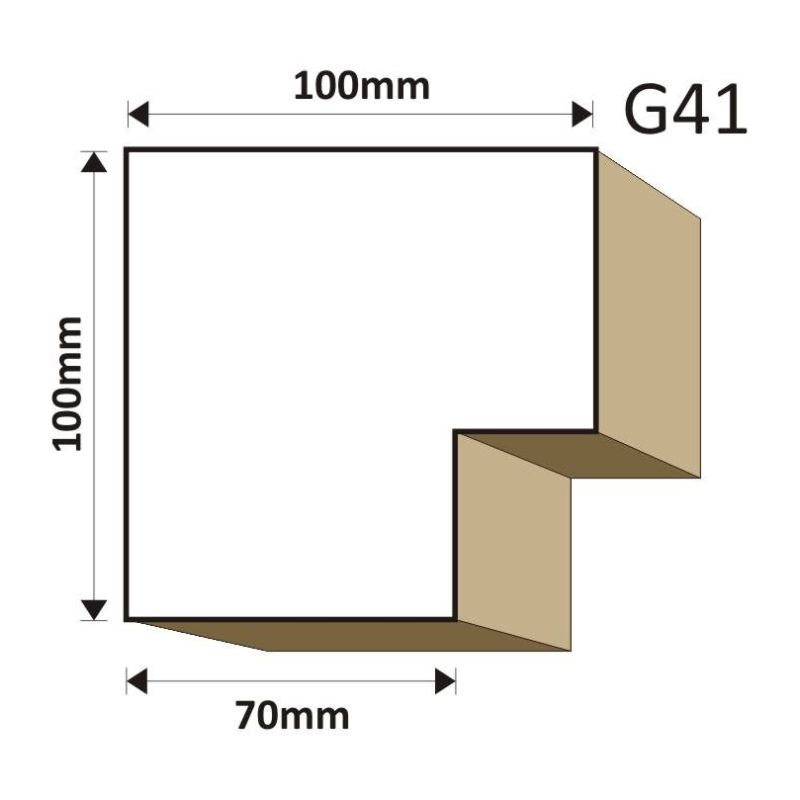 GZYMS ELEWACYJNY G41 100X100MM - Gzymsy elewacyjne - 73,80 zł