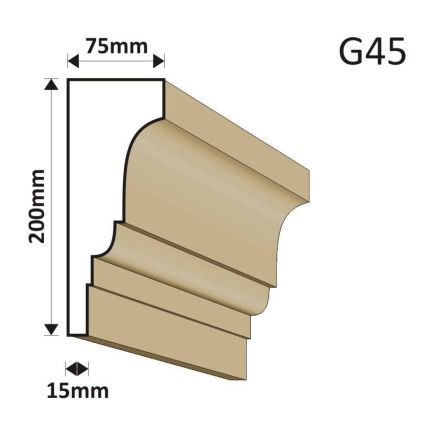GZYMS ELEWACYJNY G45 75X200MM