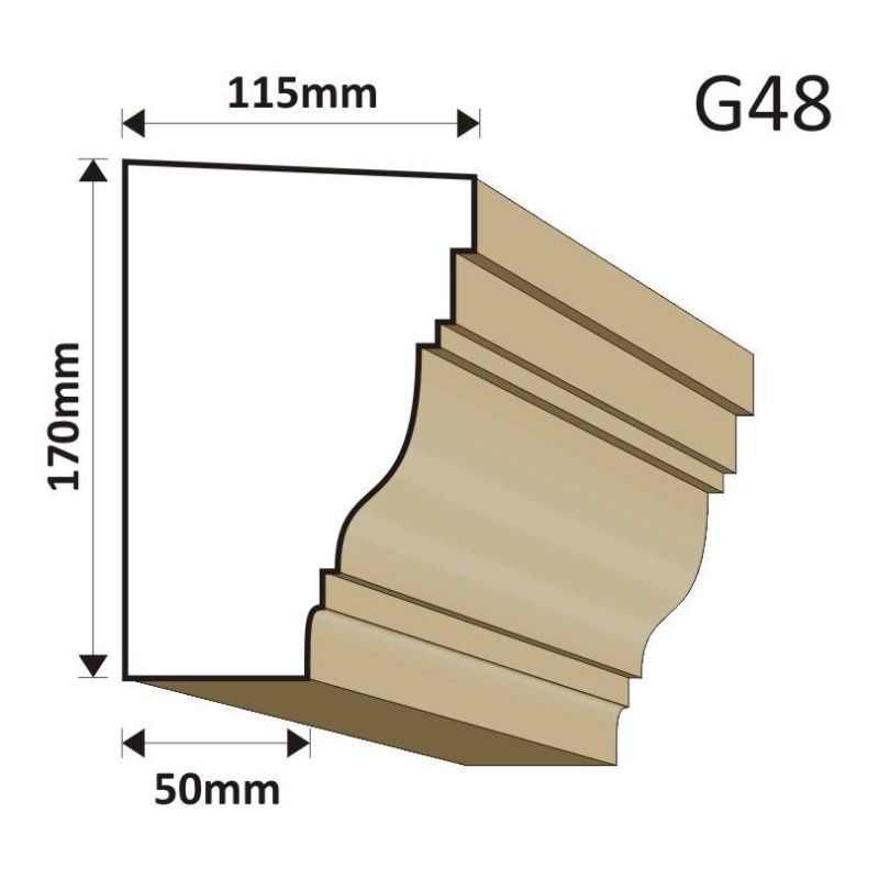 GZYMS ELEWACYJNY G48 115X170MM - Gzymsy elewacyjne - 110,70 zł GZYMS ELEWACYJNY G48 115X170MM - Gzymsy elewacyjne - 110,70 zł