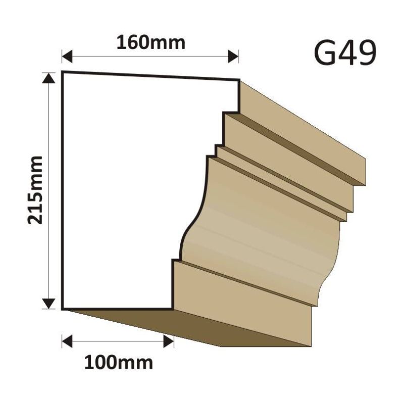GZYMS ELEWACYJNY G49 160X215MM - Gzymsy elewacyjne - 135,30 zł GZYMS ELEWACYJNY G49 160X215MM - Gzymsy elewacyjne - 135,30 zł