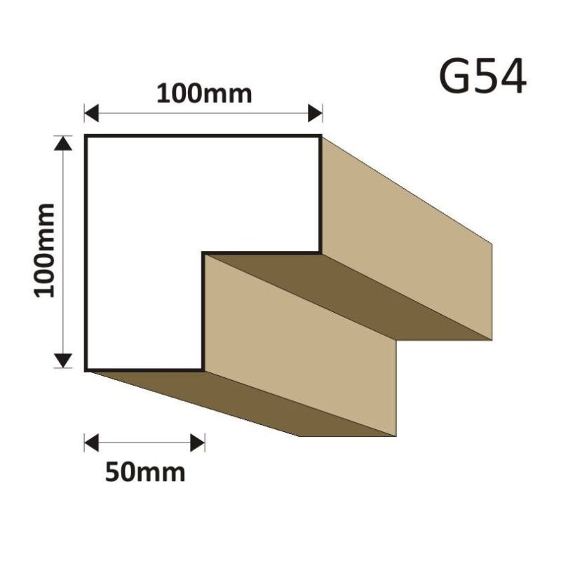 GZYMS ELEWACYJNY G54 100X100MM - Gzymsy elewacyjne - 73,80 zł