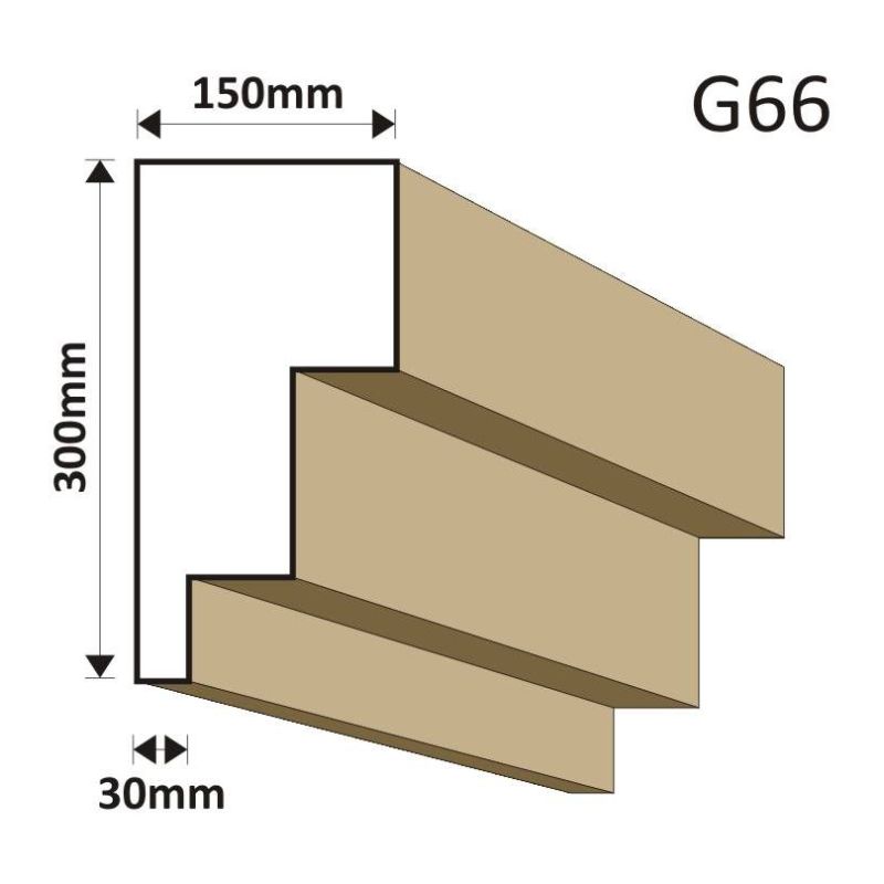 GZYMS ELEWACYJNY G66 150X300MM - Gzymsy elewacyjne - 159,90 zł
