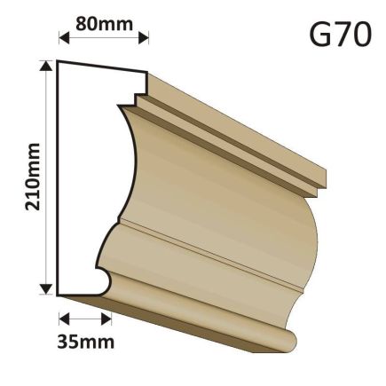 GZYMS ELEWACYJNY G70 80X210MM