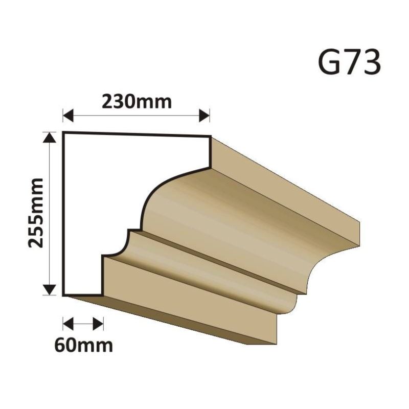 GZYMS ELEWACYJNY G73 230X255MM - Gzymsy elewacyjne - 159,90 zł