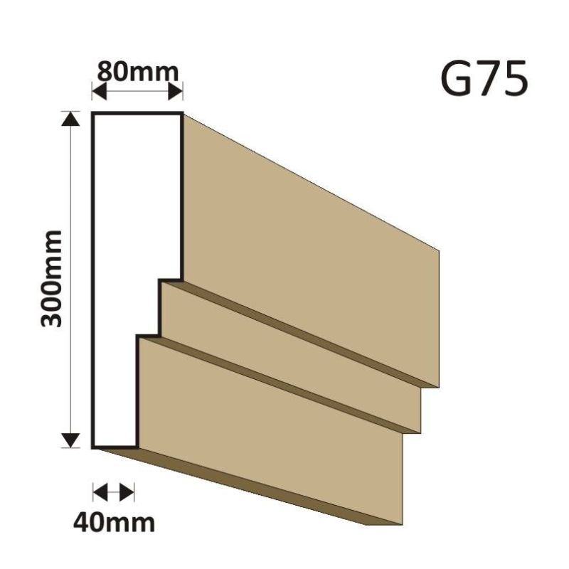 GZYMS ELEWACYJNY G75 80X300MM - Gzymsy elewacyjne - 135,30 zł GZYMS ELEWACYJNY G75 80X300MM - Gzymsy elewacyjne - 135,30 zł