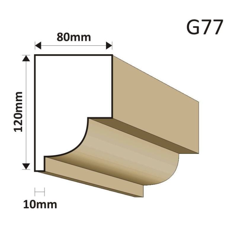 GZYMS ELEWACYJNY G77 80X120MM - Gzymsy elewacyjne - 49,20 zł