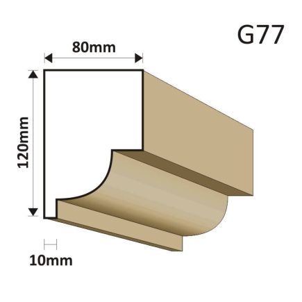GZYMS ELEWACYJNY G77 80X120MM