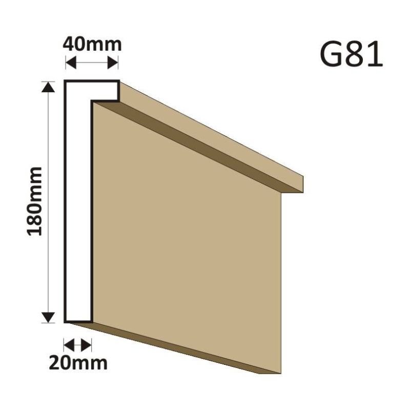 GZYMS ELEWACYJNY G81 40X180MM - Gzymsy elewacyjne - 61,50 zł