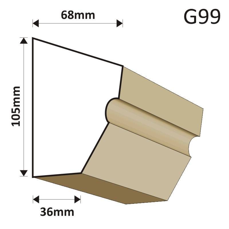 GZYMS ELEWACYJNY G99 68X105MM - Gzymsy elewacyjne - 61,50 zł