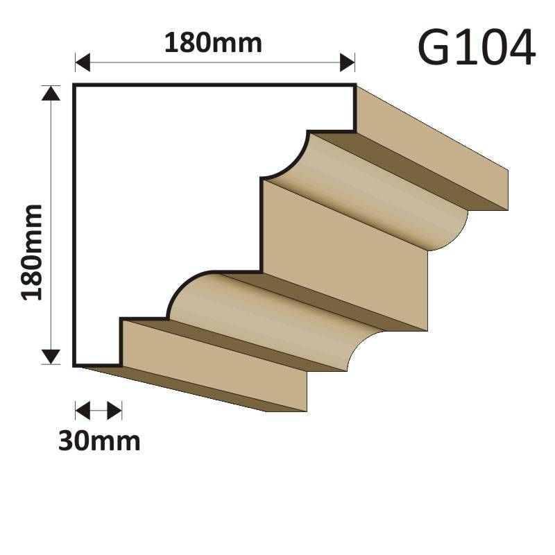 GZYMS ELEWACYJNY G104 180X180MM - Gzymsy elewacyjne - 98,40 zł