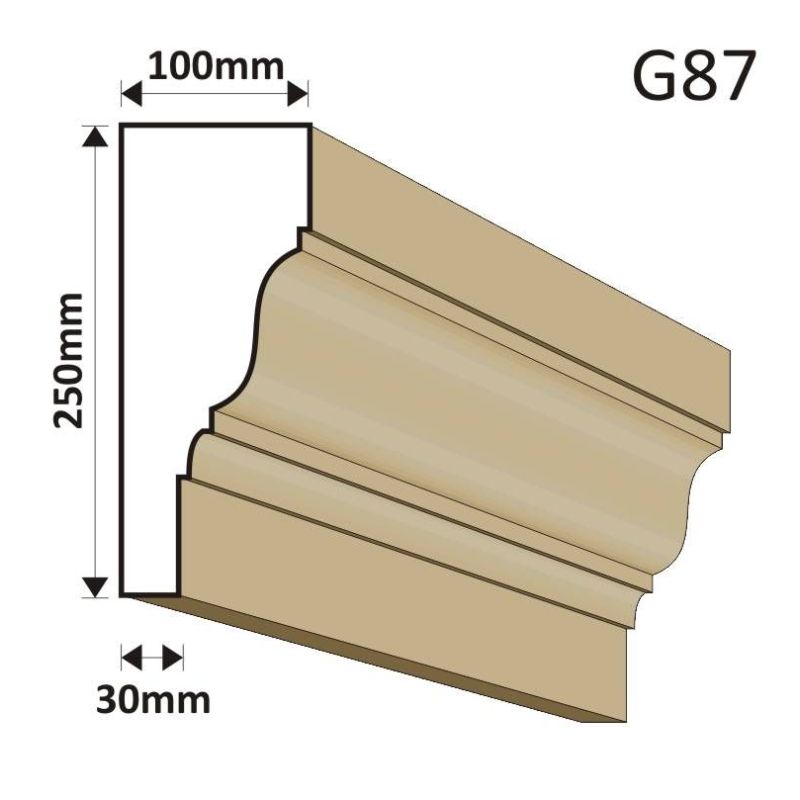 GZYMS ELEWACYJNY G87 100X250MM - Gzymsy elewacyjne - 135,30 zł