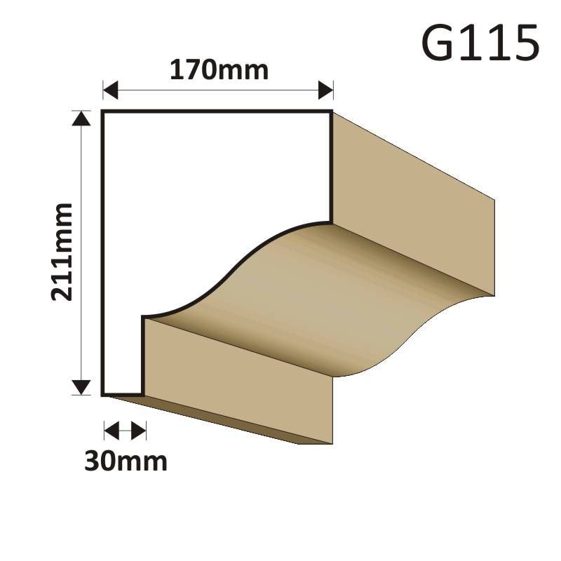 GZYMS ELEWACYJNY G115 170X211MM - Gzymsy elewacyjne - 123,00 zł GZYMS ELEWACYJNY G115 170X211MM - Gzymsy elewacyjne - 123,00 zł
