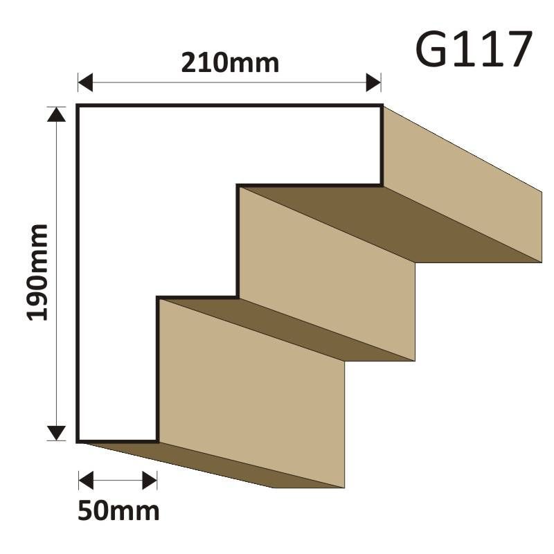 GZYMS ELEWACYJNY G117 210X190MM - Gzymsy elewacyjne - 147,60 zł