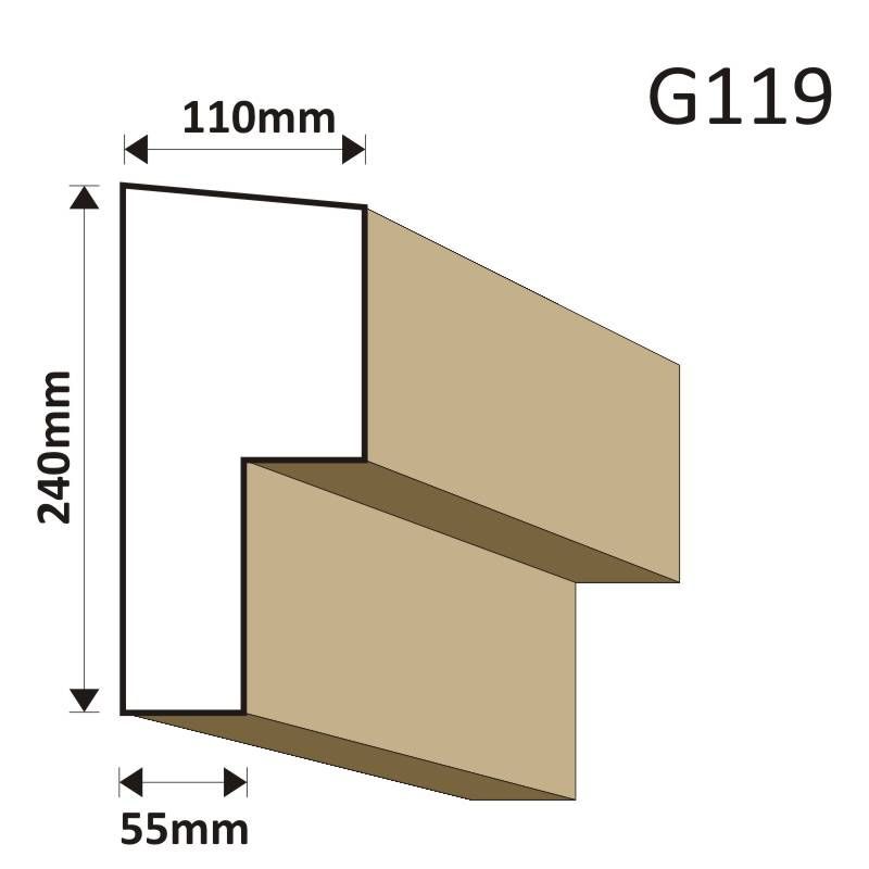 GZYMS ELEWACYJNY G119 110X240MM - Gzymsy elewacyjne - 159,90 zł