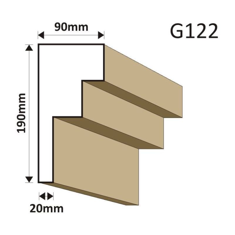 GZYMS ELEWACYJNY G122 90X190MM - Gzymsy elewacyjne - 98,40 zł