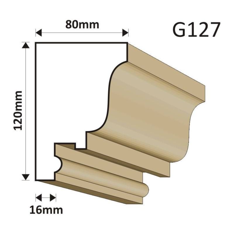 GZYMS ELEWACYJNY G127 80X120MM - Gzymsy elewacyjne - 86,10 zł