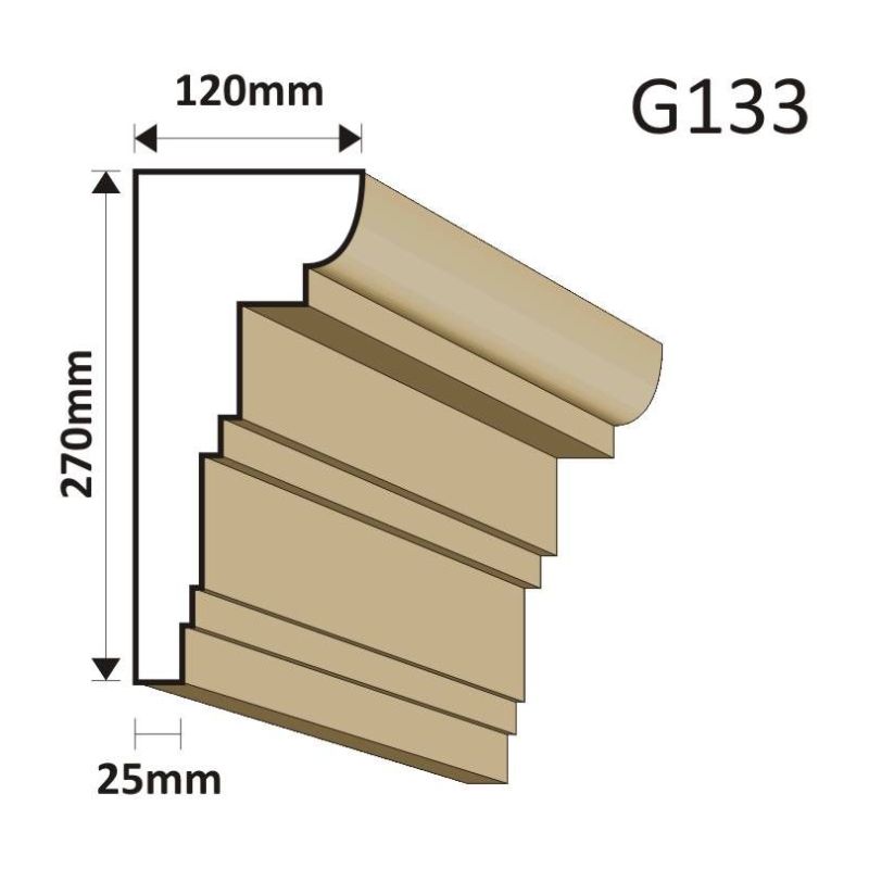 GZYMS ELEWACYJNY G133 100X120MM - Gzymsy elewacyjne - 73,80 zł GZYMS ELEWACYJNY G133 100X120MM - Gzymsy elewacyjne - 73,80 zł