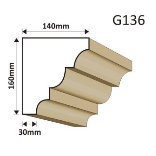 GZYMS ELEWACYJNY G136 140X160MM