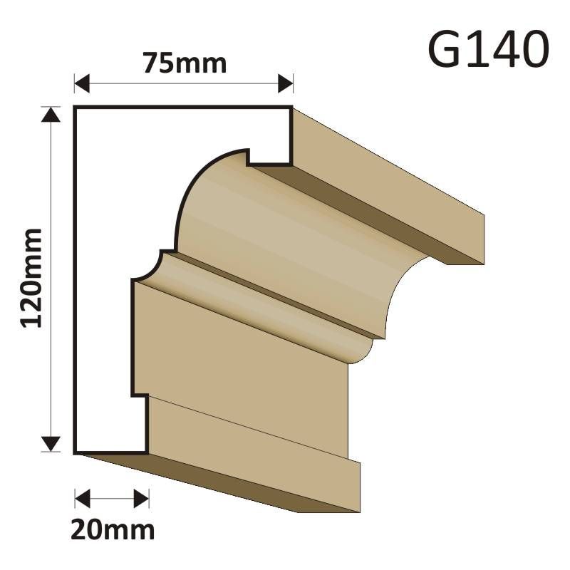 GZYMS ELEWACYJNY G140 75X120MM - Gzymsy elewacyjne - 61,50 zł GZYMS ELEWACYJNY G140 75X120MM - Gzymsy elewacyjne - 61,50 zł