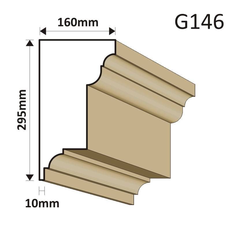 GZYMS ELEWACYJNY G146 160X295MM - Gzymsy elewacyjne - 159,90 zł GZYMS ELEWACYJNY G146 160X295MM - Gzymsy elewacyjne - 159,90 zł