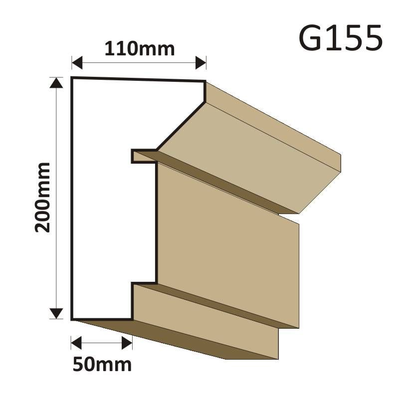 GZYMS ELEWACYJNY G155 110X200MM - Gzymsy elewacyjne - 123,00 zł