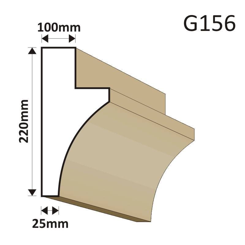 GZYMS ELEWACYJNY G156 100X220MM - Gzymsy elewacyjne - 123,00 zł