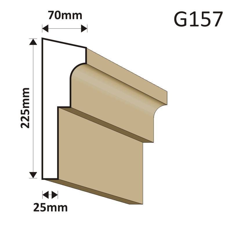 GZYMS ELEWACYJNY G157 70X225MM - Gzymsy elewacyjne - 123,00 zł