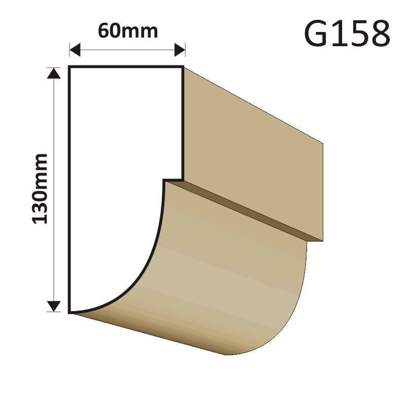 GZYMS ELEWACYJNY G158 80X130MM - Gzymsy elewacyjne - 73,80 zł