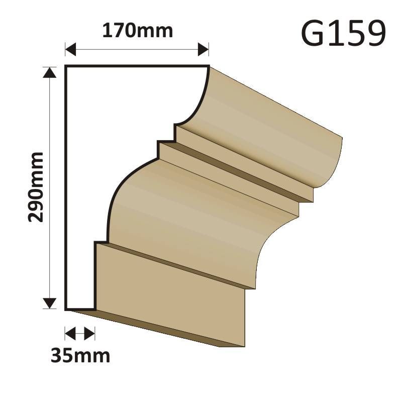 GZYMS ELEWACYJNY G159 170X290MM - Gzymsy elewacyjne - 135,30 zł