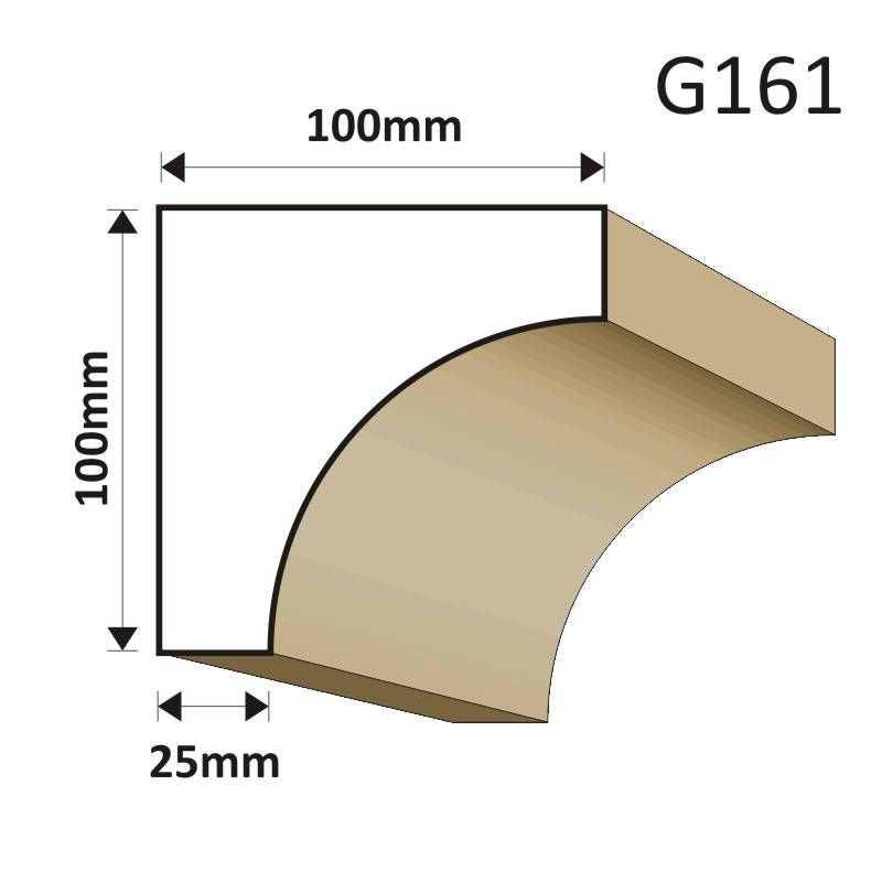 GZYMS ELEWACYJNY G161 100X100MM - Gzymsy elewacyjne - 73,80 zł