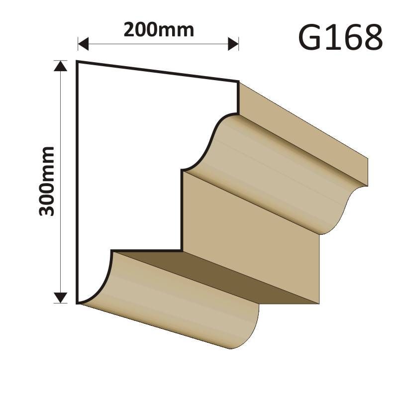 GZYMS ELEWACYJNY G168 200X300MM - Gzymsy elewacyjne - 159,90 zł