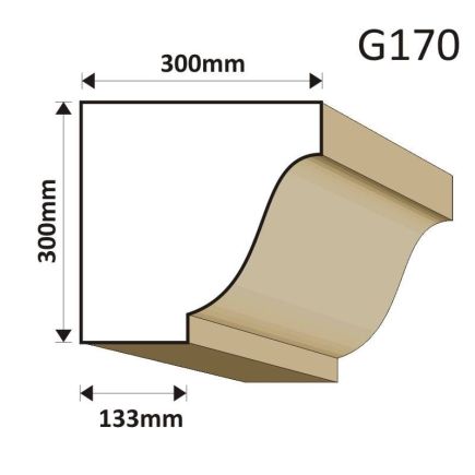 GZYMS ELEWACYJNY G170 300X300MM